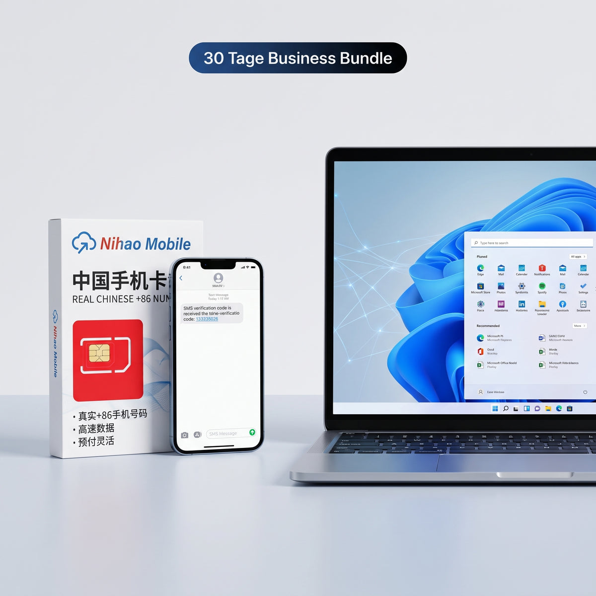 China Business Pro Bundle – SIM-Karte & InfiDesk (30 Tage)